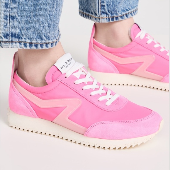 NWOT Rag & Bone Pink Retro Sneakers with Chunky Sole Size 6.5 - Picture 1 of 13